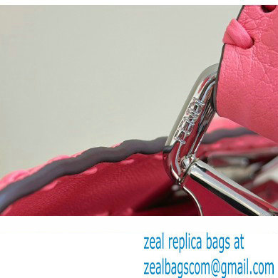 Fendi Peekaboo ISeeU Medium Bag Pink Selleria with oversized topstitching 2024