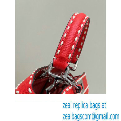Fendi Peekaboo ISeeU Medium Bag Red Selleria with topstitches 2024
