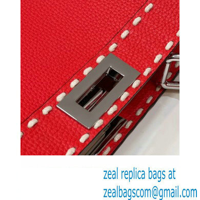 Fendi Peekaboo ISeeU Medium Bag Red Selleria with topstitches 2024