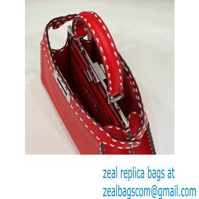 Fendi Peekaboo ISeeU Medium Bag Red Selleria with topstitches 2024