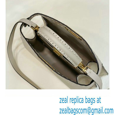 Fendi Peekaboo ISeeU Medium Bag White Selleria with oversized topstitching 2024
