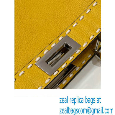 Fendi Peekaboo ISeeU Medium Bag Yellow Selleria with topstitches 2024