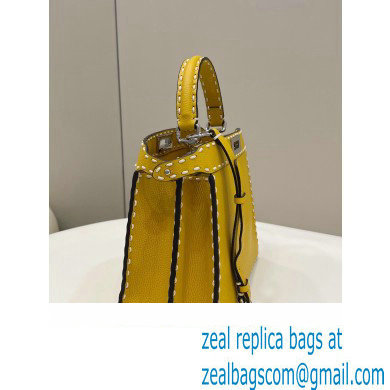 Fendi Peekaboo ISeeU Medium Bag Yellow Selleria with topstitches 2024