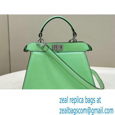 Fendi Peekaboo ISeeU Petite Bag in nappa Leather Acid Green 2024
