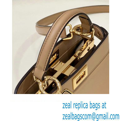 Fendi Peekaboo ISeeU Petite Bag in nappa Leather Beige 2024