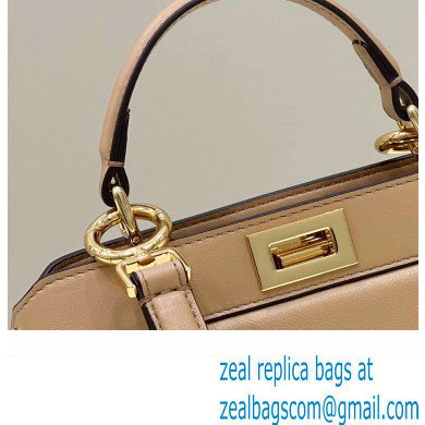 Fendi Peekaboo ISeeU Petite Bag in nappa Leather Beige 2024