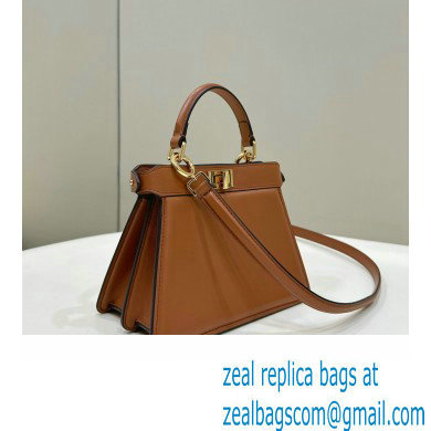 Fendi Peekaboo ISeeU Petite Bag in nappa Leather Brown 2024