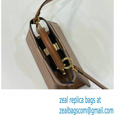 Fendi Peekaboo ISeeU Petite Bag in nappa Leather Brown 2024