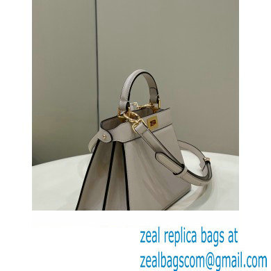 Fendi Peekaboo ISeeU Petite Bag in nappa Leather Dove Gray 2024