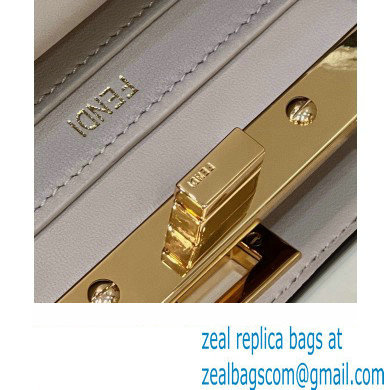 Fendi Peekaboo ISeeU Petite Bag in nappa Leather Dove Gray 2024