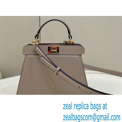 Fendi Peekaboo ISeeU Petite Bag in nappa Leather Gray 2024