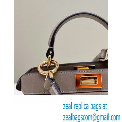 Fendi Peekaboo ISeeU Petite Bag in nappa Leather Gray 2024