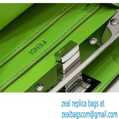 Fendi Peekaboo ISeeU Petite Bag in nappa Leather Green 2024