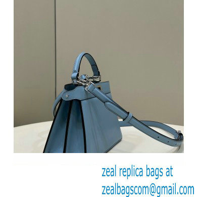 Fendi Peekaboo ISeeU Petite Bag in nappa Leather Light Blue 2024