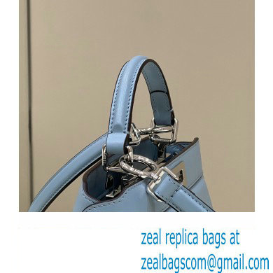 Fendi Peekaboo ISeeU Petite Bag in nappa Leather Light Blue 2024