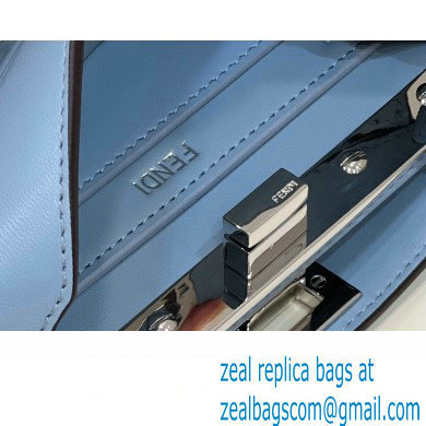 Fendi Peekaboo ISeeU Petite Bag in nappa Leather Light Blue 2024