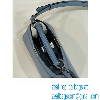 Fendi Peekaboo ISeeU Petite Bag in nappa Leather Light Blue 2024