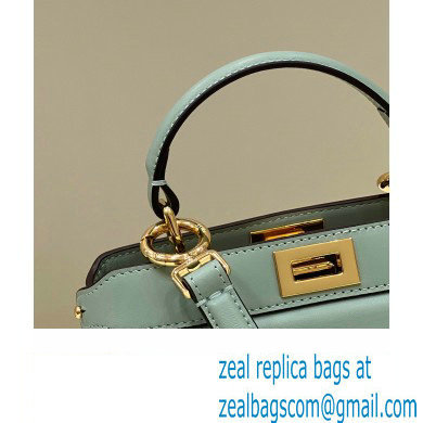Fendi Peekaboo ISeeU Petite Bag in nappa Leather Light Green 2024