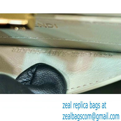 Fendi Peekaboo ISeeU Petite Bag in nappa Leather Pale Green 2024