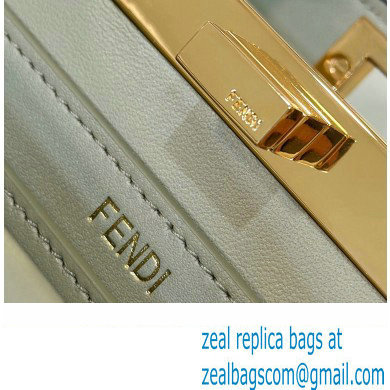 Fendi Peekaboo ISeeU Petite Bag in nappa Leather Pale Green 2024