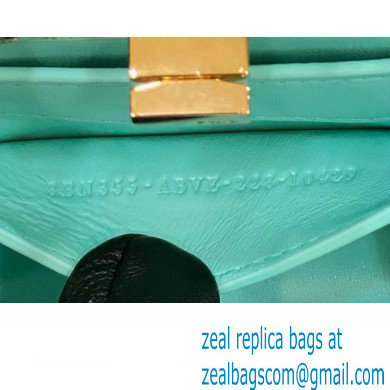 Fendi Peekaboo ISeeU Petite Bag in nappa Leather Turquoise Green 2024