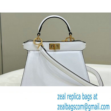 Fendi Peekaboo ISeeU Petite Bag in nappa Leather White 2024