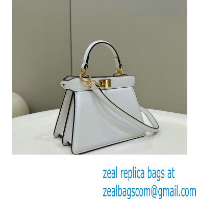 Fendi Peekaboo ISeeU Petite Bag in nappa Leather White 2024