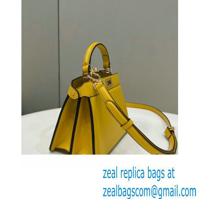 Fendi Peekaboo ISeeU Petite Bag in nappa Leather Yellow 2024