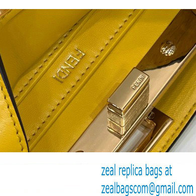Fendi Peekaboo ISeeU Petite Bag in nappa Leather Yellow 2024