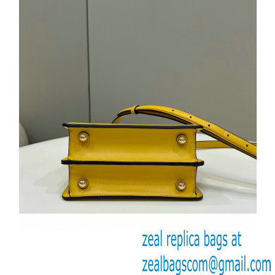 Fendi Peekaboo ISeeU Petite Bag in nappa Leather Yellow 2024