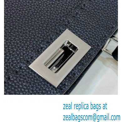 Fendi Peekaboo ISeeU Small Bag Black Selleria with topstitches 2024