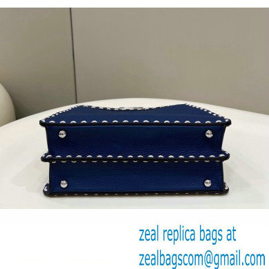 Fendi Peekaboo ISeeU Small Bag Blue Selleria with topstitches 2024