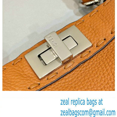 Fendi Peekaboo ISeeU Small Bag Brown Selleria with 556 hand-sewn stitches 2024
