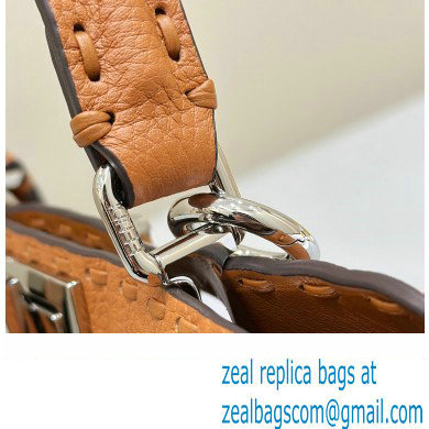 Fendi Peekaboo ISeeU Small Bag Brown Selleria with 556 hand-sewn stitches 2024