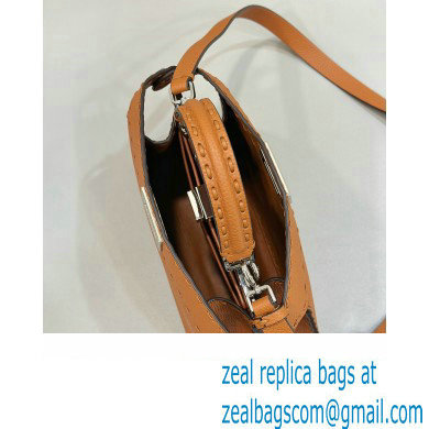 Fendi Peekaboo ISeeU Small Bag Brown Selleria with 556 hand-sewn stitches 2024