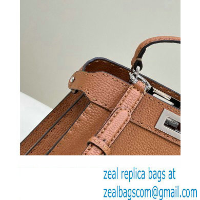 Fendi Peekaboo ISeeU Small Bag Brown Selleria with topstitches 2024