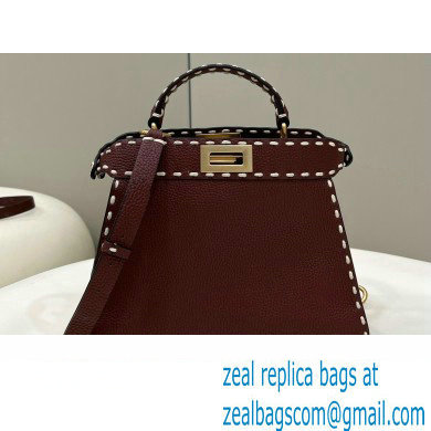 Fendi Peekaboo ISeeU Small Bag Coffee Selleria with topstitches 2024