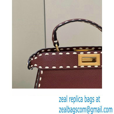 Fendi Peekaboo ISeeU Small Bag Coffee Selleria with topstitches 2024