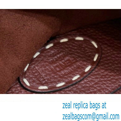 Fendi Peekaboo ISeeU Small Bag Coffee Selleria with topstitches 2024