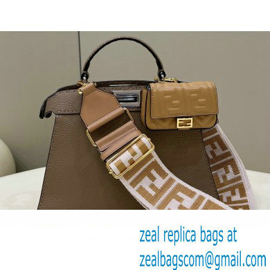 Fendi Peekaboo ISeeU Small Bag Dove Gray Selleria with topstitches 2024