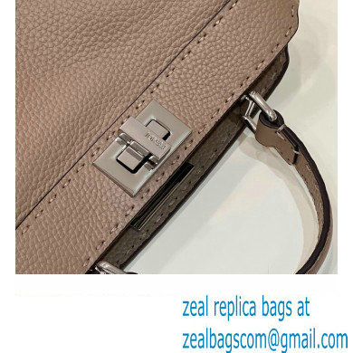 Fendi Peekaboo ISeeU Small Bag Dove Gray Selleria with topstitches 2024
