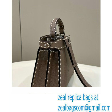 Fendi Peekaboo ISeeU Small Bag Etoupe Selleria with topstitches 2024