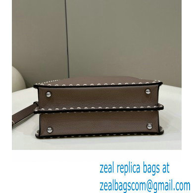Fendi Peekaboo ISeeU Small Bag Etoupe Selleria with topstitches 2024