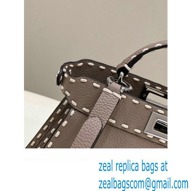 Fendi Peekaboo ISeeU Small Bag Etoupe Selleria with topstitches 2024