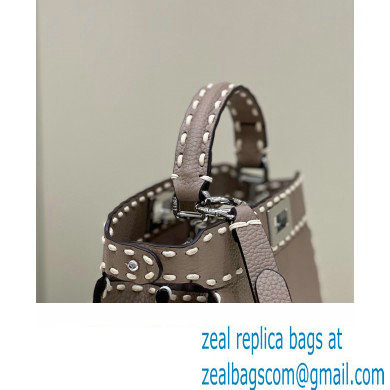 Fendi Peekaboo ISeeU Small Bag Etoupe Selleria with topstitches 2024