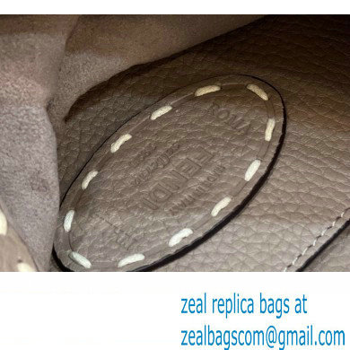Fendi Peekaboo ISeeU Small Bag Etoupe Selleria with topstitches 2024
