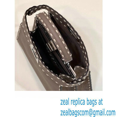 Fendi Peekaboo ISeeU Small Bag Etoupe Selleria with topstitches 2024