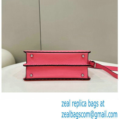 Fendi Peekaboo ISeeU Small Bag Pink Selleria with 556 hand-sewn stitches 2024