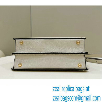Fendi Peekaboo ISeeU Small Bag White Selleria with 556 hand-sewn stitches 2024