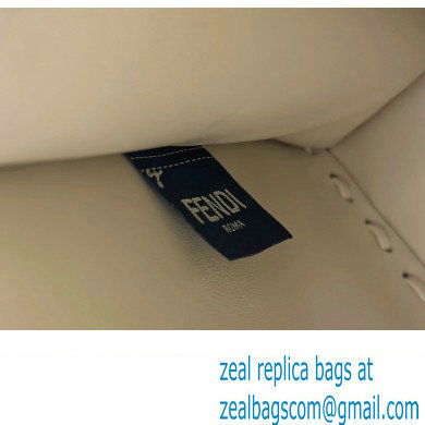 Fendi Peekaboo ISeeU Small Bag White Selleria with 556 hand-sewn stitches 2024